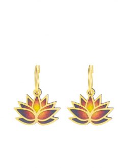 Bilateral sea lotus earrings